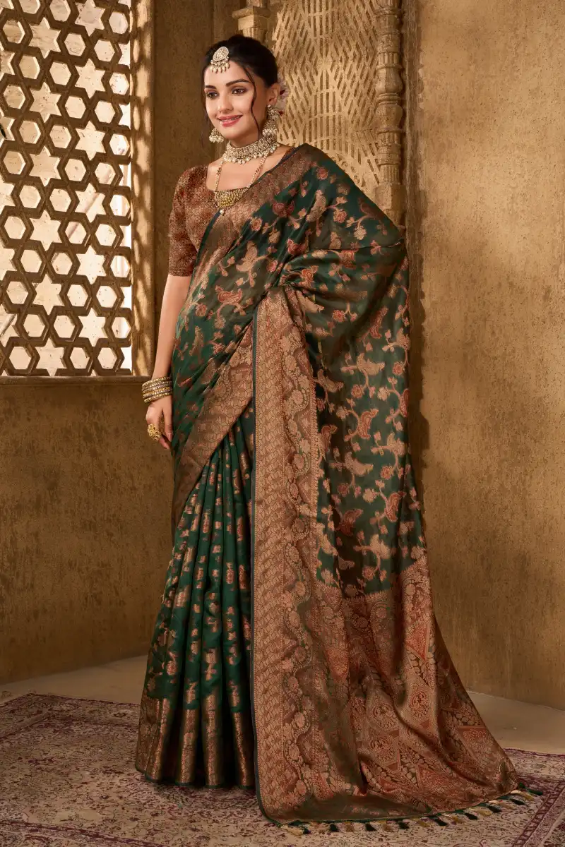 TS-WS0041 Zari woven organza saree - Image 1