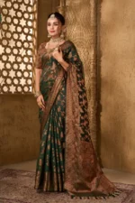 Zari woven organza saree - Image 2