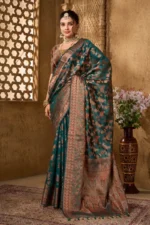 Zari woven organza saree