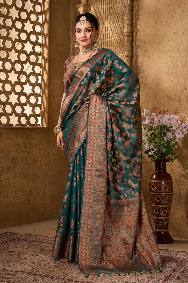 TS-WS0043 Zari woven organza saree - Image 1