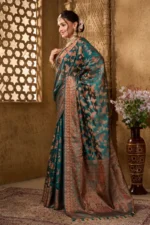 Zari woven organza saree - Image 2