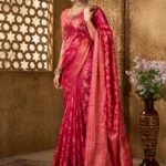 Zari woven organza saree