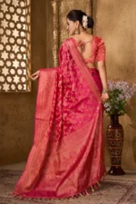 Zari woven organza saree - Image 3
