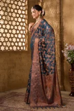 Zari woven organza saree - Image 2