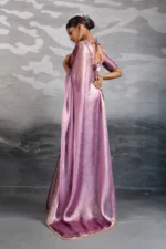 Chiffon saree featuring beads embellished border - Image 3