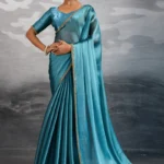 Chiffon saree featuring beads embellished border