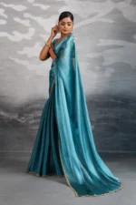 Chiffon saree featuring beads embellished border - Image 2