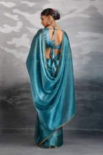 Chiffon saree featuring beads embellished border - Image 3