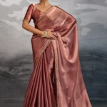 Chiffon saree featuring beads embellished border