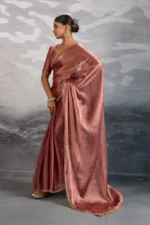 Chiffon saree featuring beads embellished border - Image 2