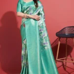 Floral silk saree