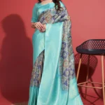 Floral silk saree