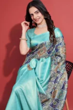 Floral silk saree - Image 2