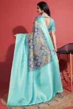 Floral silk saree - Image 3