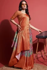 Floral silk saree - Image 2