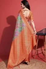 Floral silk saree - Image 3