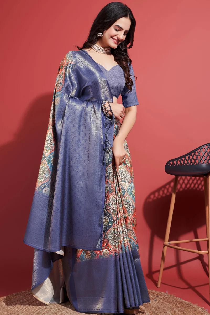 TSWS0028a Floral silk saree - Image 1