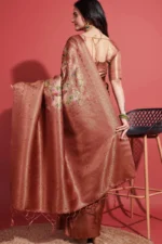 Floral silk saree - Image 2