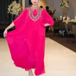 Designer silk kaftan