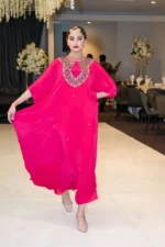 Designer silk kaftan