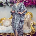 Designer silk kaftan