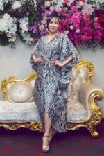 Designer silk kaftan
