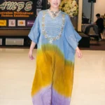 Designer silk kaftan