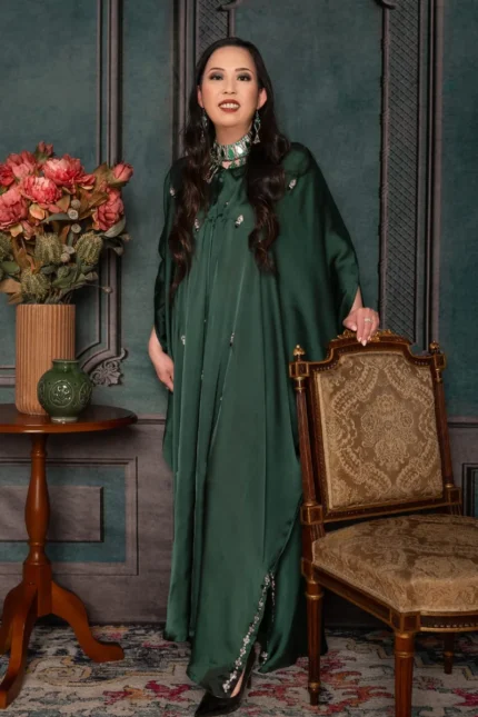 Designer silk kaftan